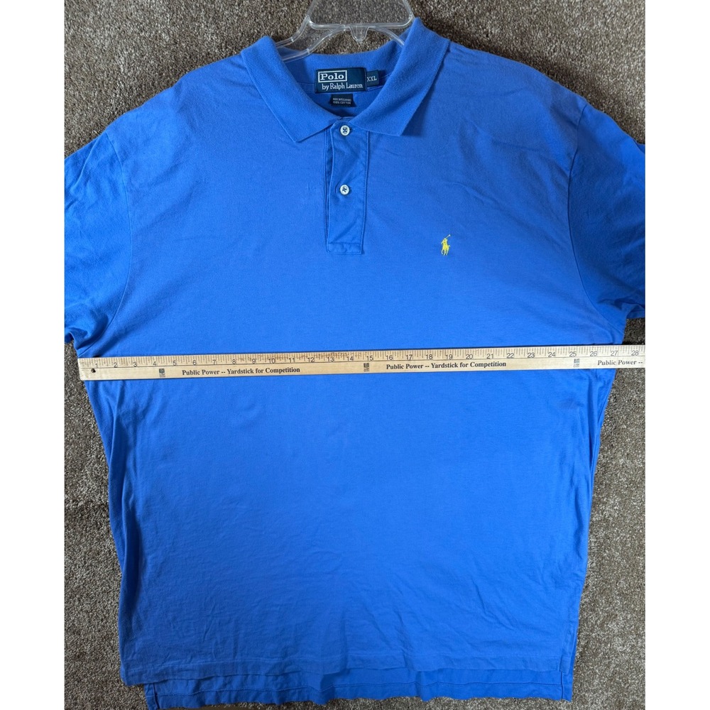 Polo Ralph Lauren Men's Royal Blue Short Sleeve Polo‎ Shirt XXL Embroidered Pony - Picture 7 of 10